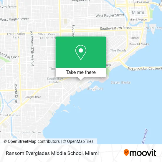 Ransom Everglades Middle School map