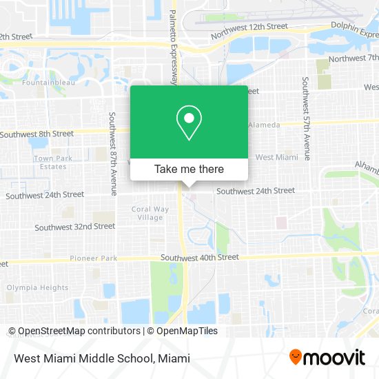 West Miami Middle School map