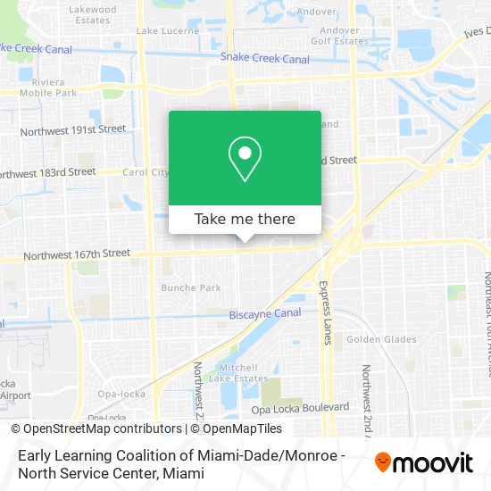 Early Learning Coalition of Miami-Dade / Monroe - North Service Center map