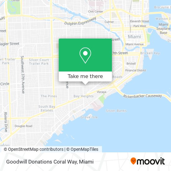 Goodwill Donations Coral Way map