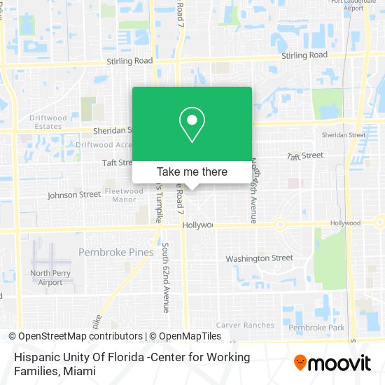 Hispanic Unity Of Florida -Center for Working Families map