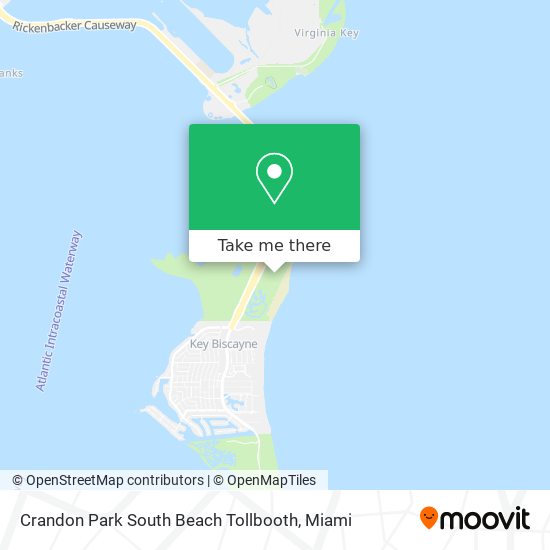 Mapa de Crandon Park South Beach Tollbooth