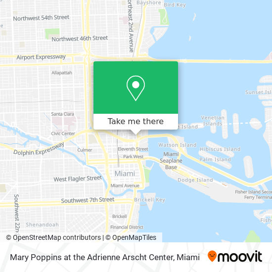 Mapa de Mary Poppins at the Adrienne Arscht Center