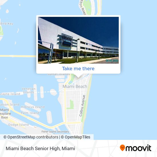 Mapa de Miami Beach Senior High