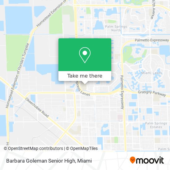 How to get to Barbara Goleman Senior High in Hialeah by bus, subway or ...