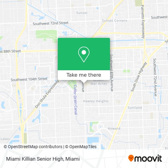 Mapa de Miami Killian Senior High