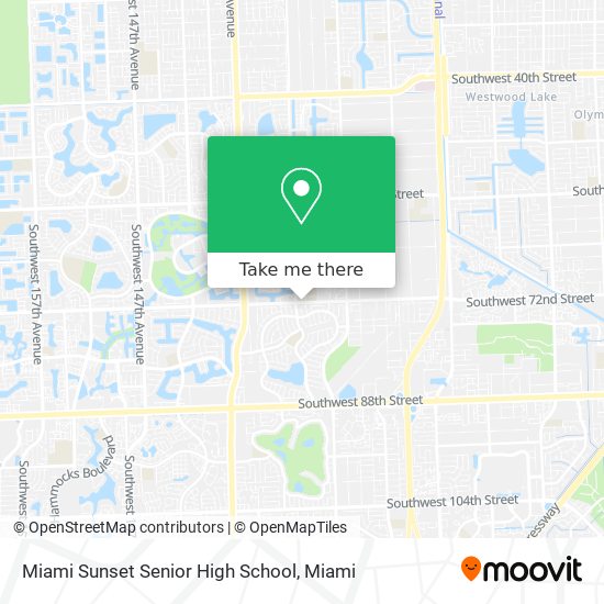 Miami Sunset Senior High School map