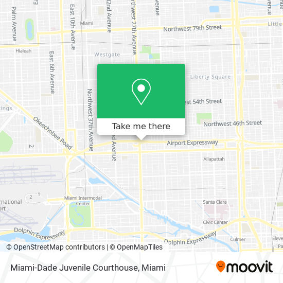 Mapa de Miami-Dade Juvenile Courthouse