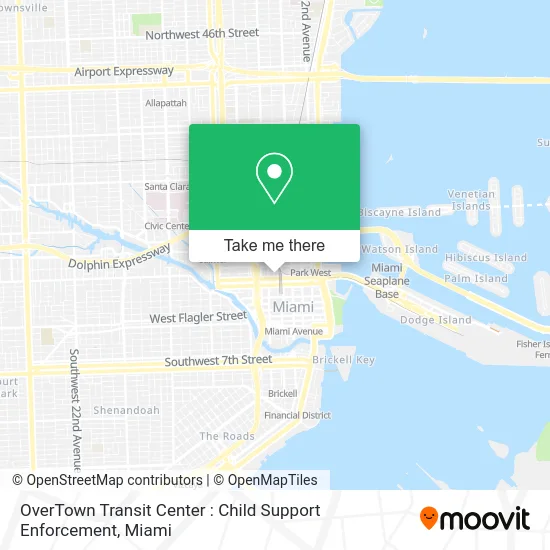 OverTown Transit Center : Child Support Enforcement map