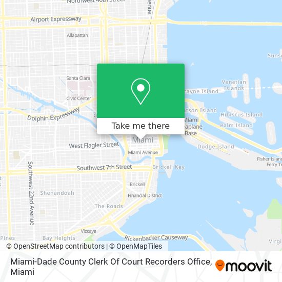 Mapa de Miami-Dade County Clerk Of Court Recorders Office