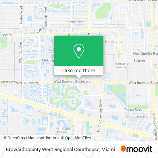 Broward County West Regional Courthouse map