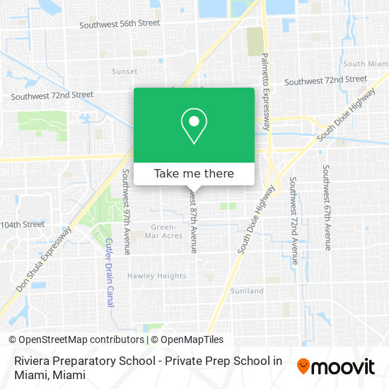 Riviera Preparatory School - Private Prep School in Miami map