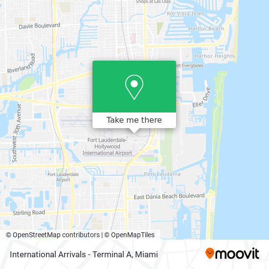International Arrivals - Terminal A map