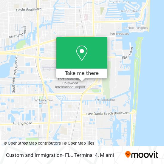 Mapa de Custom and Immigration- FLL Terminal 4