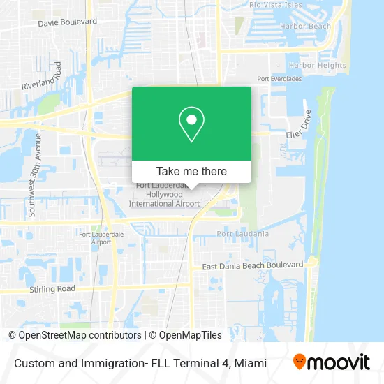 Mapa de Custom and Immigration- FLL Terminal 4