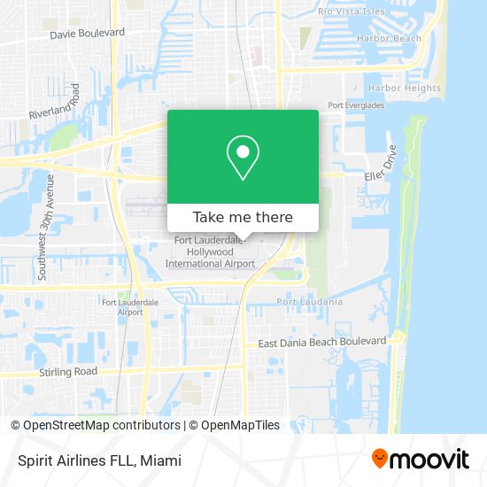 Spirit Airlines FLL map