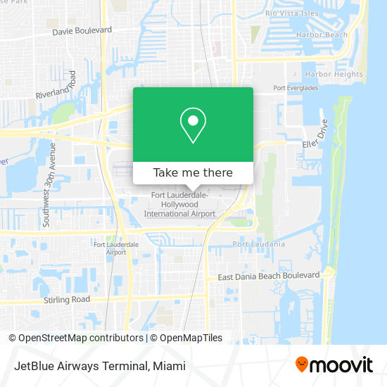 Mapa de JetBlue Airways Terminal
