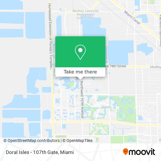 Mapa de Doral Isles - 107th Gate