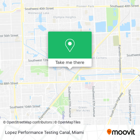 Mapa de Lopez Performance Testing Canal