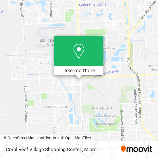 Coral Reef Village Shopping Center. map