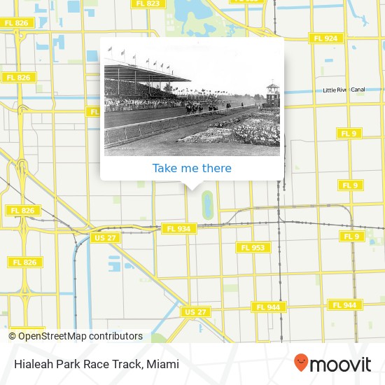 Hialeah Park Race Track map