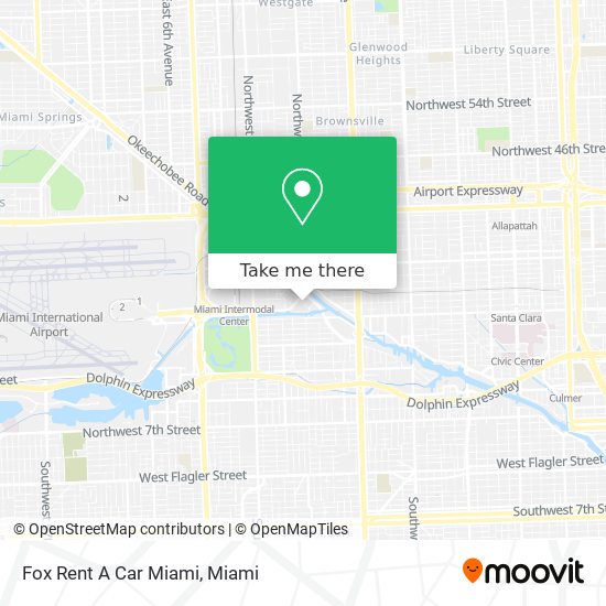 Fox Rent A Car Miami map