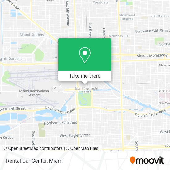 How to get to Rental Car Center in Miami by Bus Subway or Train