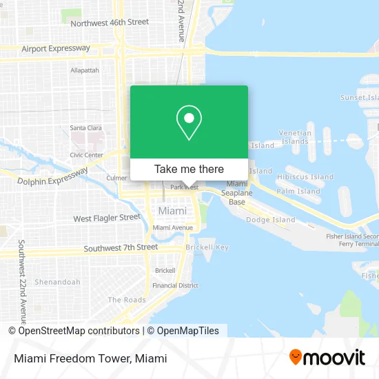Miami Freedom Tower map