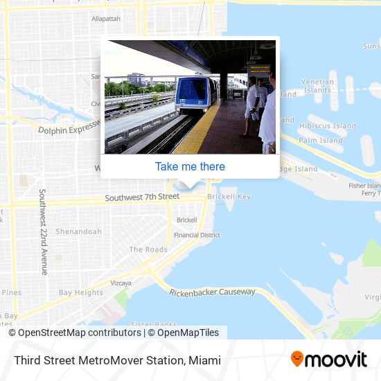 Third Street MetroMover Station map