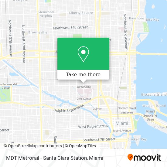 Mapa de MDT Metrorail - Santa Clara Station