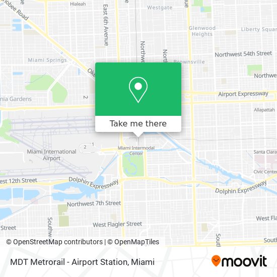 Mapa de MDT Metrorail - Airport Station