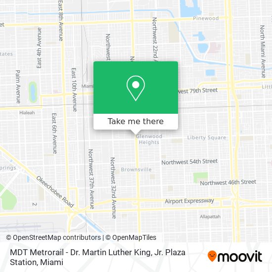 Mapa de MDT Metrorail - Dr. Martin Luther King, Jr. Plaza Station
