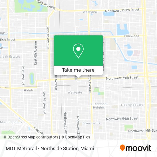 MDT Metrorail - Northside Station map