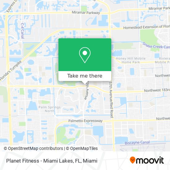 Mapa de Planet Fitness - Miami Lakes, FL