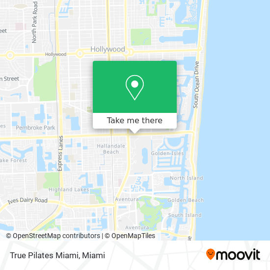 Mapa de True Pilates Miami