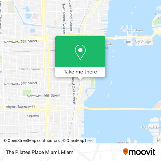 The Pilates Place Miami map