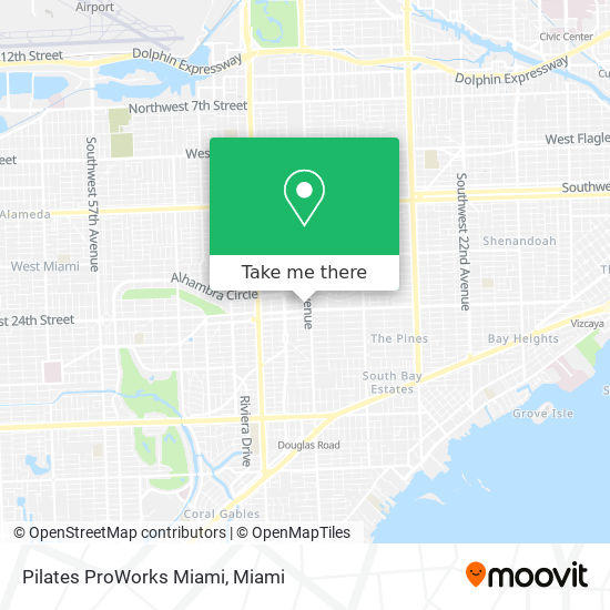 Pilates ProWorks Miami map