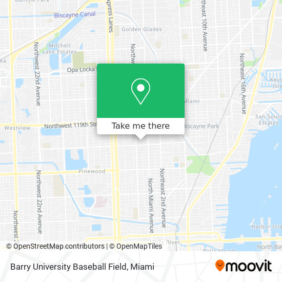 Mapa de Barry University Baseball Field