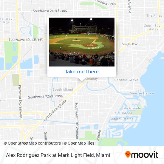 Mapa de Alex Rodriguez Park at Mark Light Field