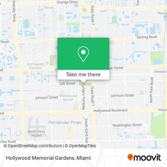 Mapa de Hollywood Memorial Gardens