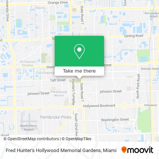 Mapa de Fred Hunter's Hollywood Memorial Gardens