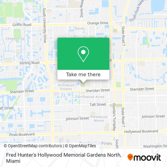 Mapa de Fred Hunter's Hollywood Memorial Gardens North