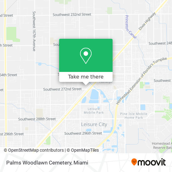 Palms Woodlawn Cemetery map