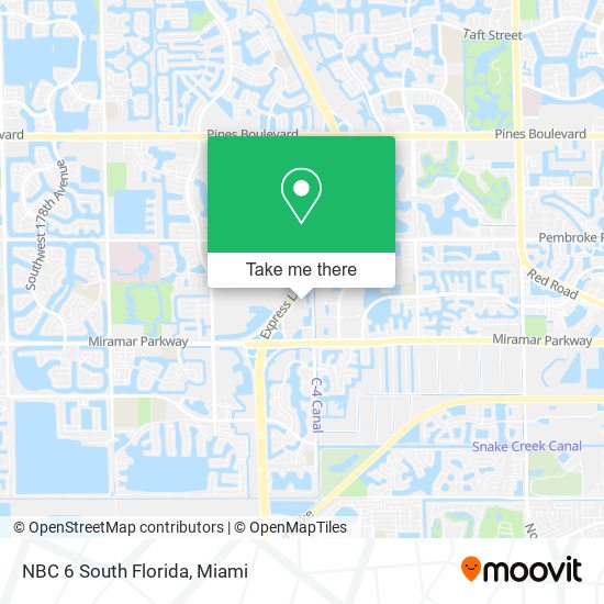 Mapa de NBC 6 South Florida