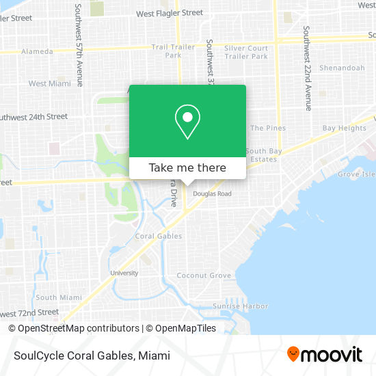 SoulCycle Coral Gables map