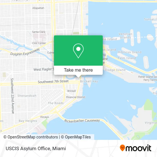 USCIS Asylum Office map