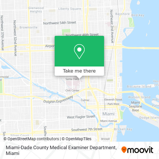 Miami-Dade County Medical Examiner Department map