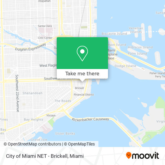 Mapa de City of Miami NET - Brickell
