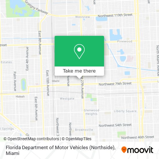 Mapa de Florida Department of Motor Vehicles (Northside)