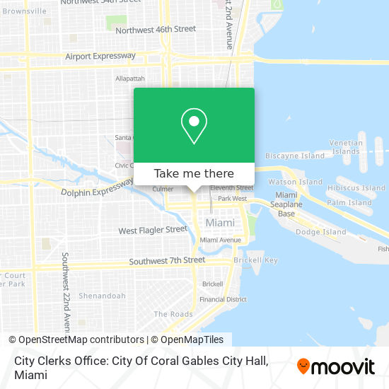 Mapa de City Clerks Office: City Of Coral Gables City Hall